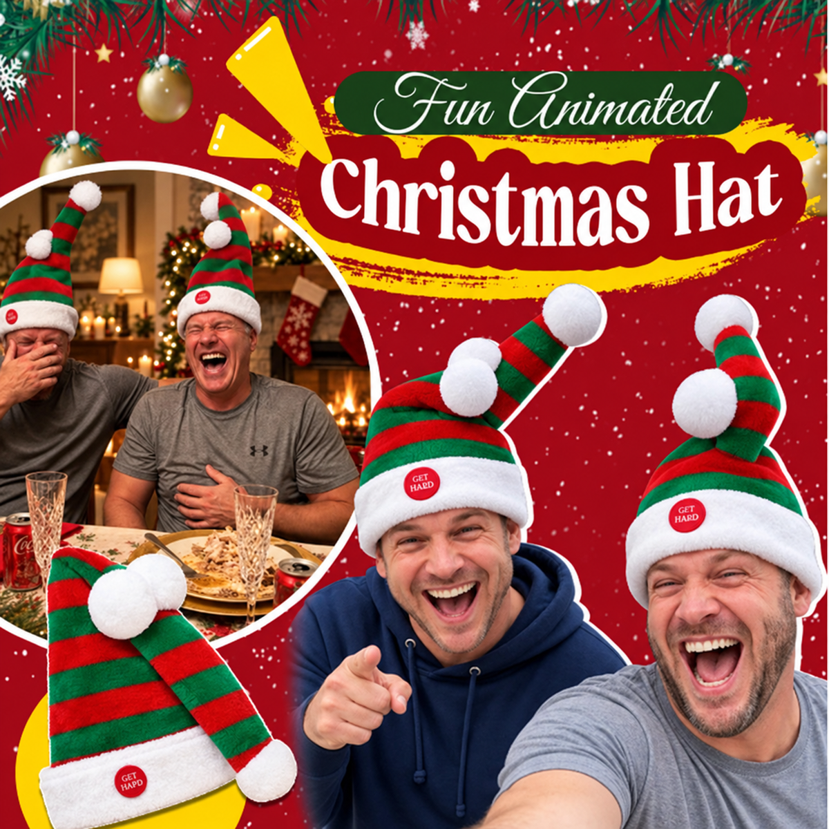 🎅 Singing & Dancing Santa Hat – The Christmas Hat That Steals the Party
