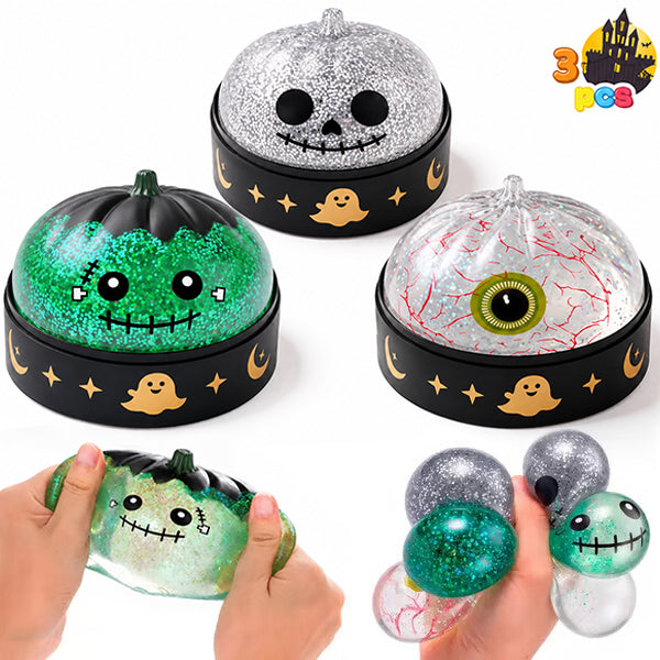 🎃👻Halloween Dumpling Stress Relief Toys with Steamer Storage Boxes