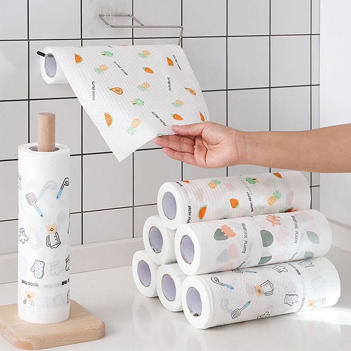 50Pcs Per Roll Reusable Cleaning Lazy Rags