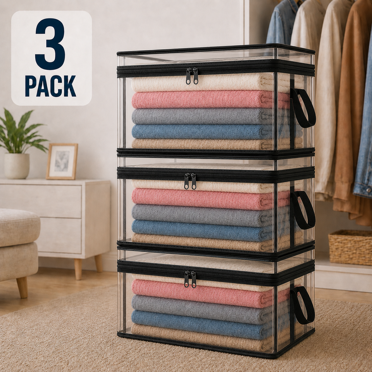 š„Limited TimePromotion 49% OFF š¦Large Heavy-Duty Thick Plastic Clear Storage Bag for Clothes, Moving & Storage