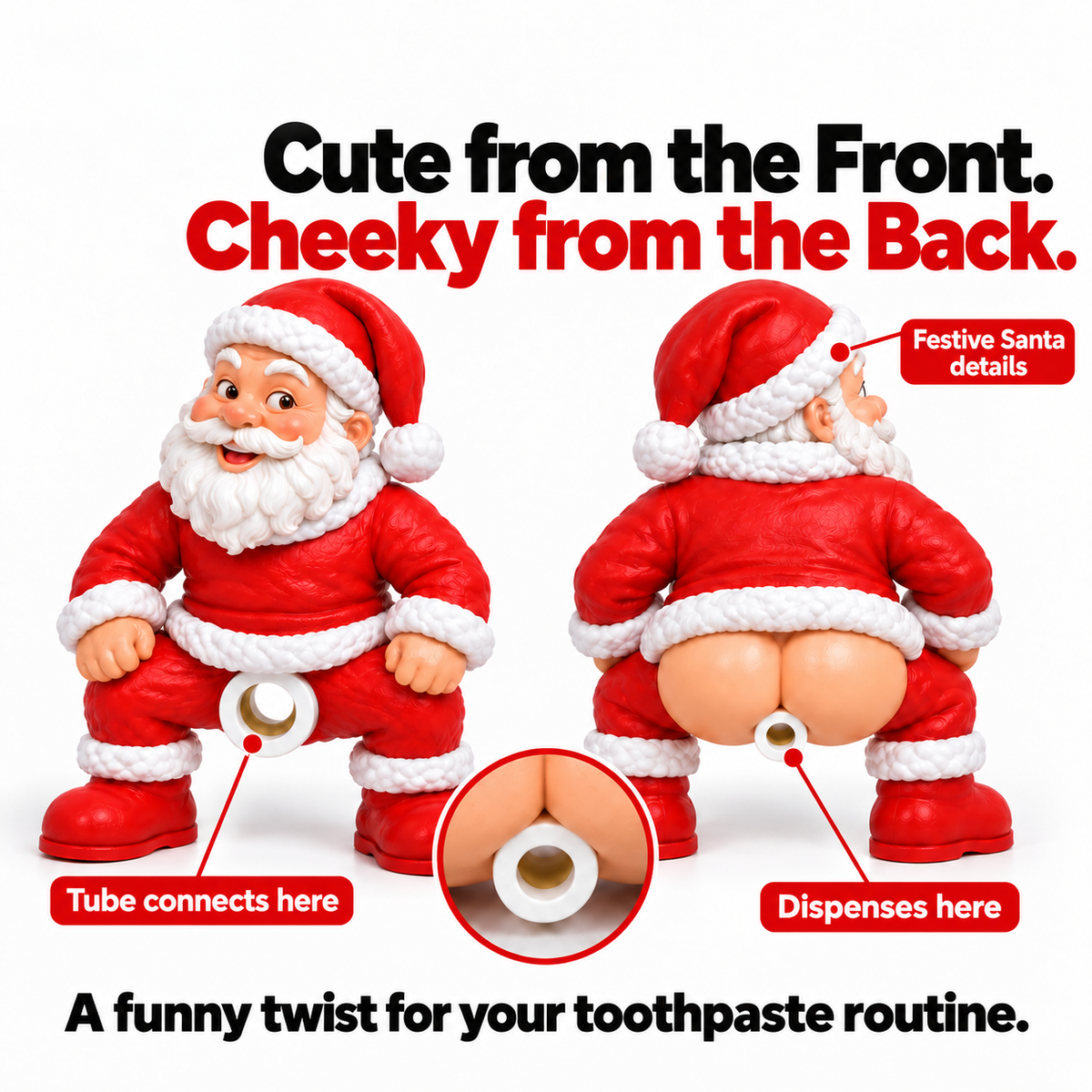 ๐
The Cheeky Santa Toothpaste Dispenserโ The Christmas Gag Gift Everyone Will Talk About ๐๐
