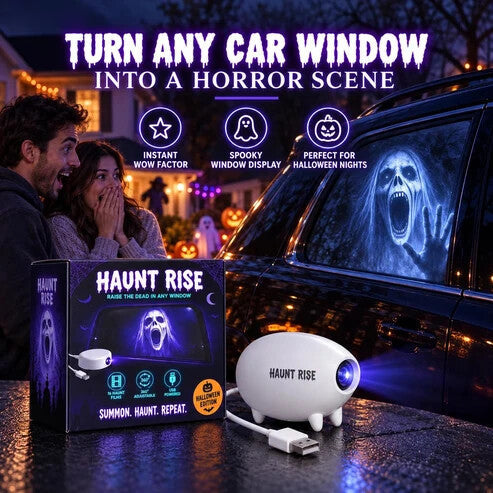 ๐ ๐ป Haunt Rise Halloween Window Projector-360ยฐ Adjustable Stand for Home Decor ๐