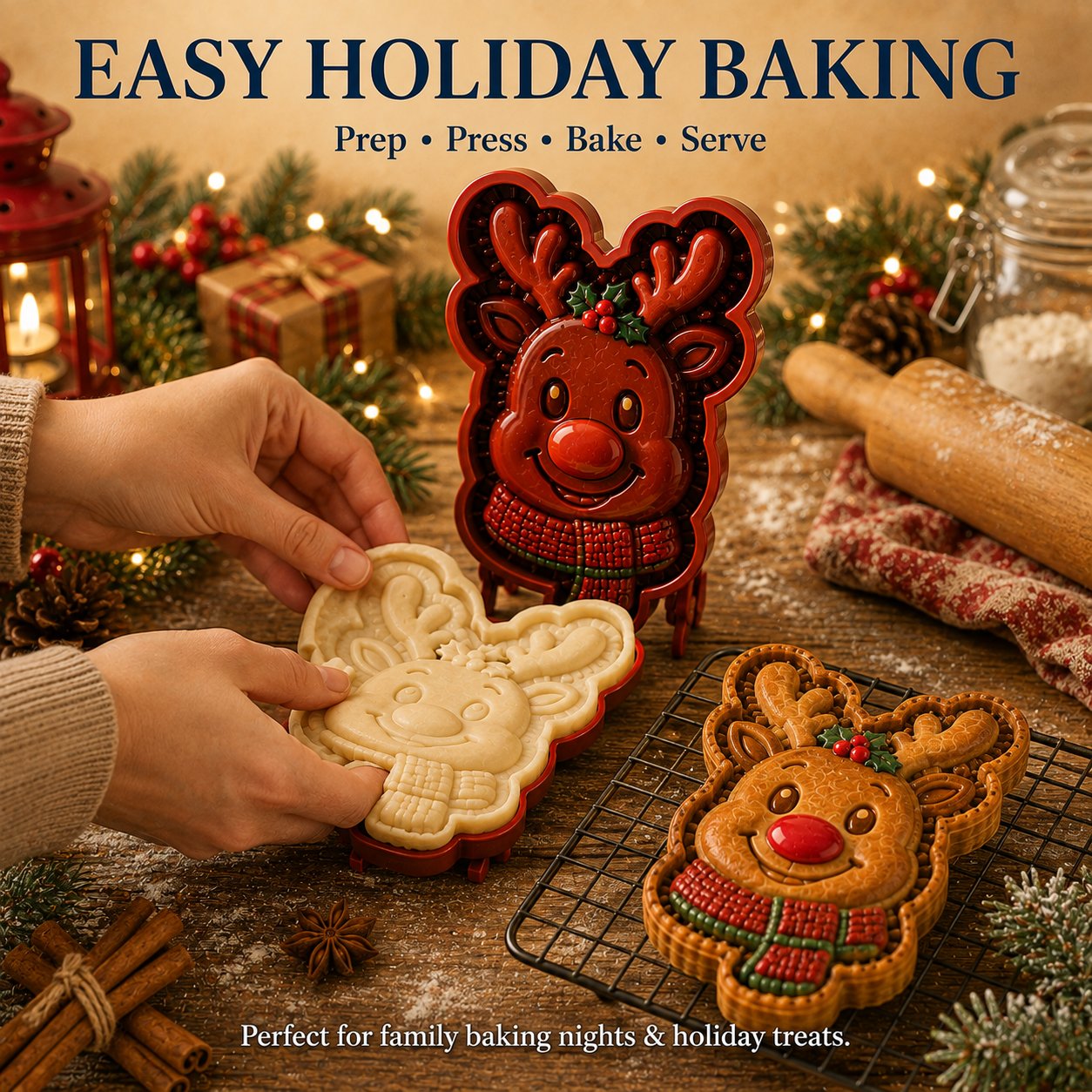 🎄 8-Design Christmas Mini Pie Mold Collection