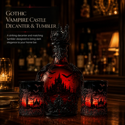 🔥Last Day 49% OFF - 🦇🍺Gothic Vampire Castle Whisky Decanter & Tumbler(📦Buy 3 Free Shipping)