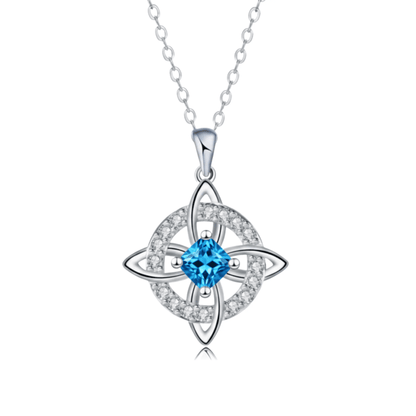 Mystical Birthstone Witches Knot Necklace – Natural Crystal🔮💞Protect Your Loved Ones