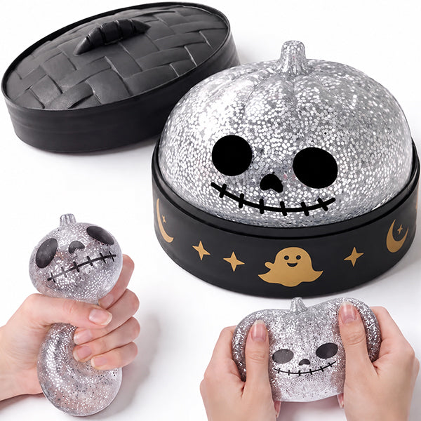🎃👻Halloween Dumpling Stress Relief Toys with Steamer Storage Boxes