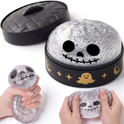 🎃👻Halloween Dumpling Stress Relief Toys with Steamer Storage Boxes