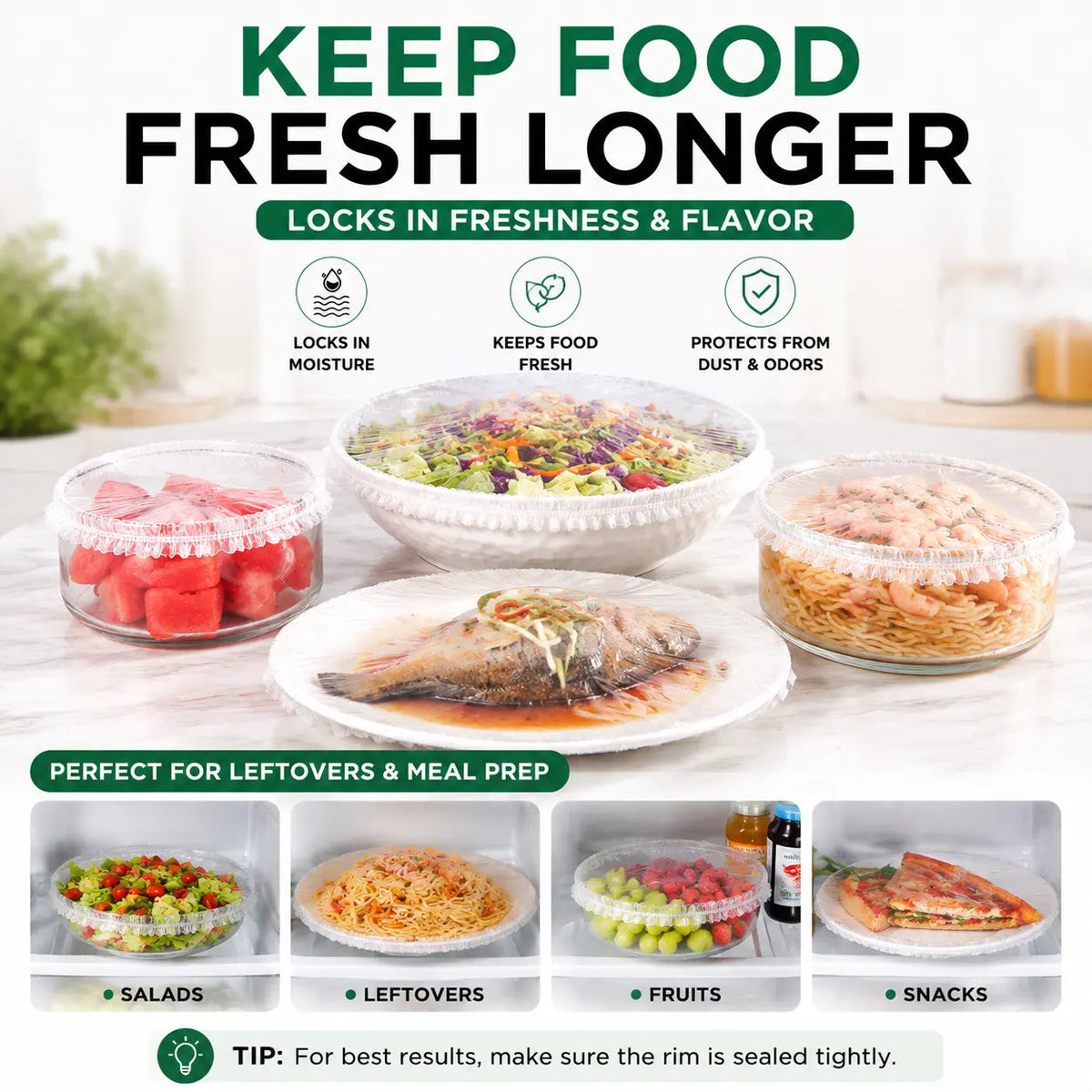 Keep food fresh longer with stretch food covers