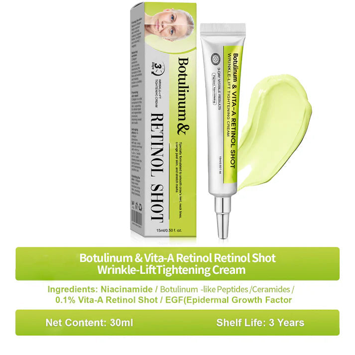 🔥Final 3 Hours: 70%OFF🔥 Botulinum & Vita-A Retinol Shot Wrinkle-Lift Tightening cream✨