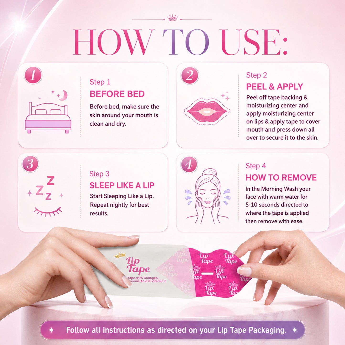 Tkhotpick lip tape  Hydrating Collagen Mouth Tape