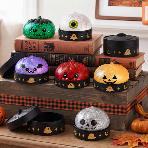 🎃👻Halloween Dumpling Stress Relief Toys with Steamer Storage Boxes