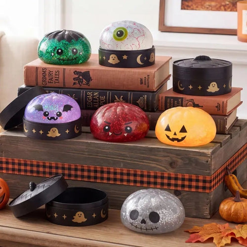 🎃👻Halloween Dumpling Stress Relief Toys with Steamer Storage Boxes