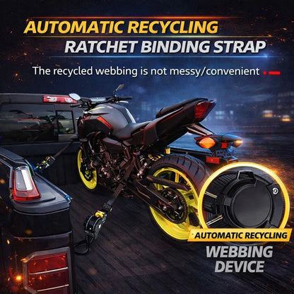 Tkhotpick Auto-Retract Tie-Down Ratchet Straps
