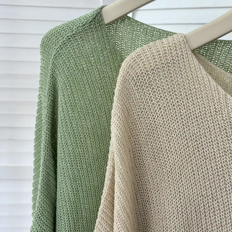 Women's Oversized Batwing Short-Sleeve Knitting Pullover Top
