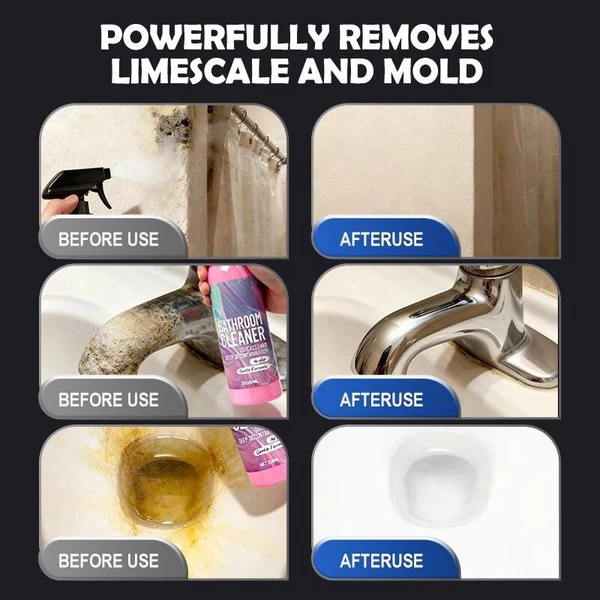 Powerfully Removes Limescale and Mold - Before and After