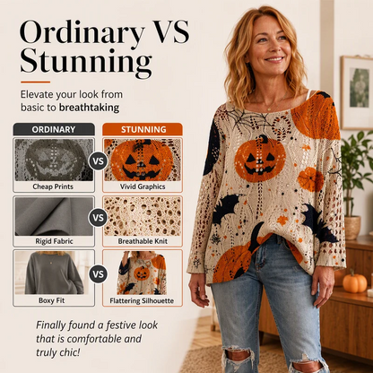 Women's Halloween Knit Sweater Top