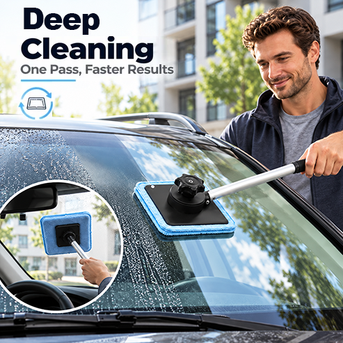 Dual Magnetic Car Windshield Cleaner | Streak-Free Auto Glass Cleaning Kit