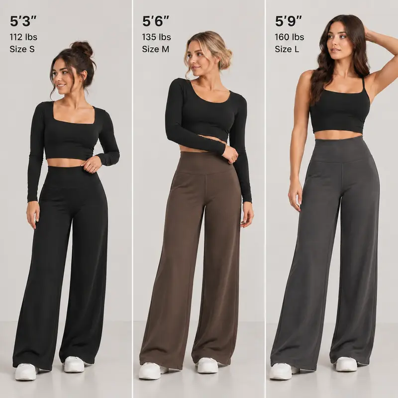 Women's High-Waisted Butt-Lifting Fleece-Lined Wide-Leg Pants