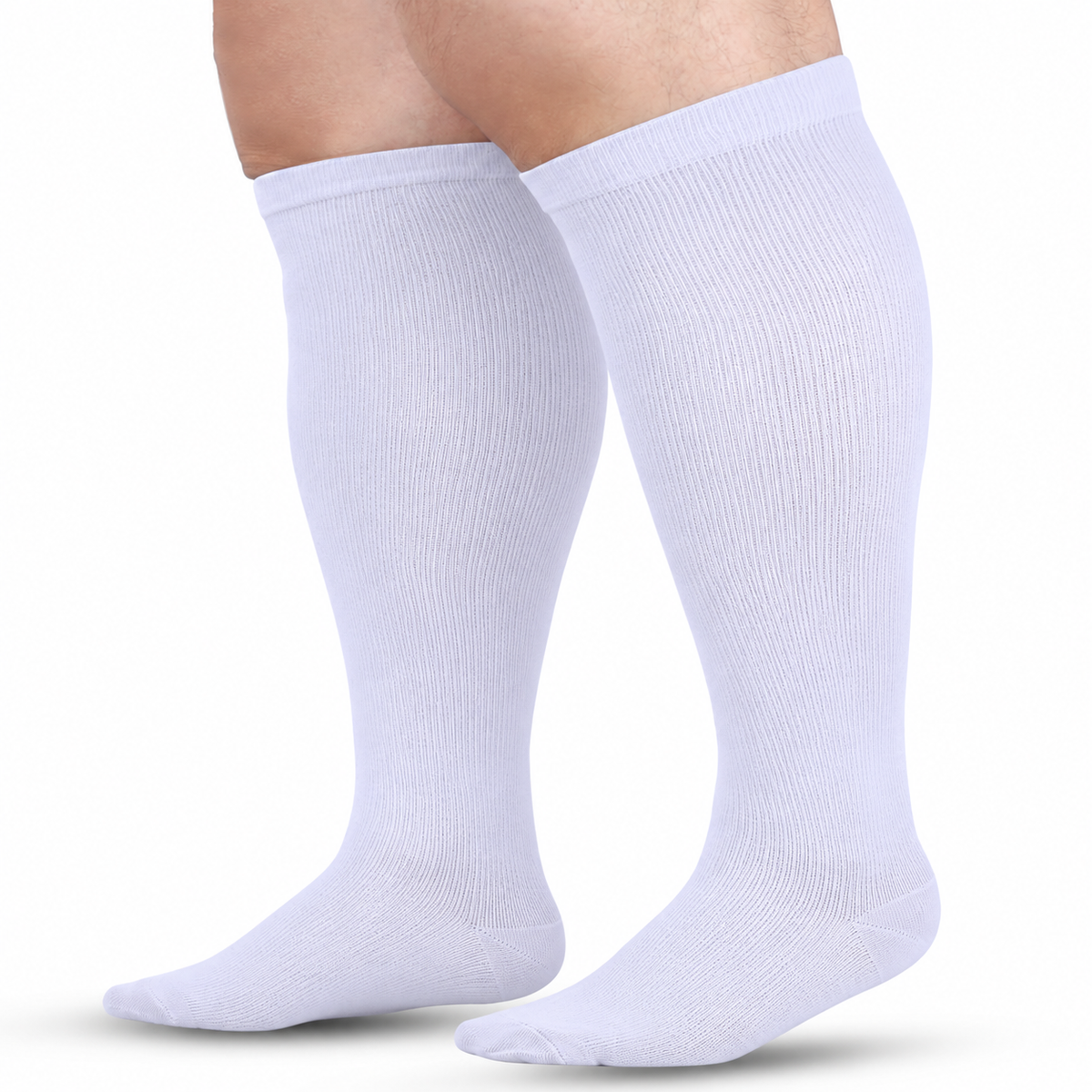 Plus Size High Stretch Compression Socks – Wide Calf Support Socks