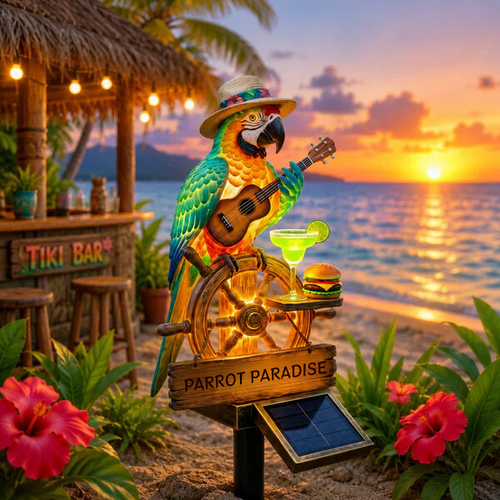 🔥Last Day 49% OFF🔥 - 🌴 Solar-Powered Parrot Garden Light