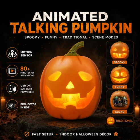 Jack O' Chatter™ Animated Pumpkin
