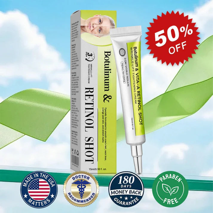 🔥Final 3 Hours: 70%OFF🔥 Botulinum & Vita-A Retinol Shot Wrinkle-Lift Tightening cream✨