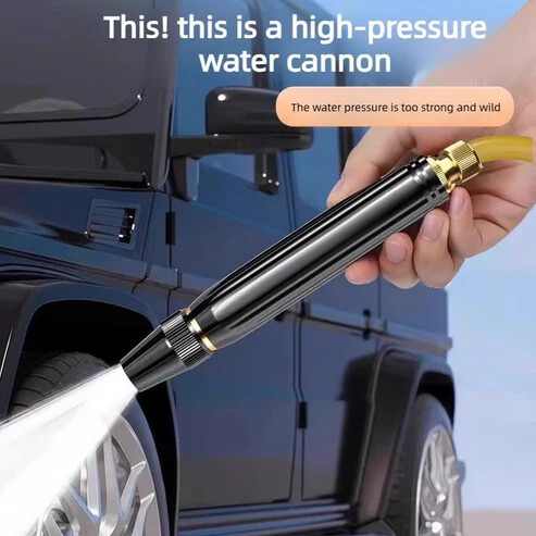 High-Pressure Hose Spray Gun with Brush Attachment