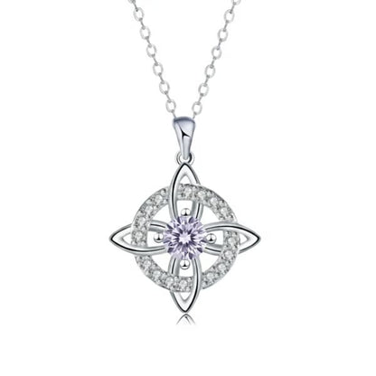 Mystical Birthstone Witches Knot Necklace – Natural Crystal🔮💞Protect Your Loved Ones