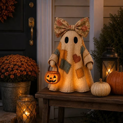 🔥Last Day 50% OFF🔥🔥Lighted Vintage Patchwork Ghost