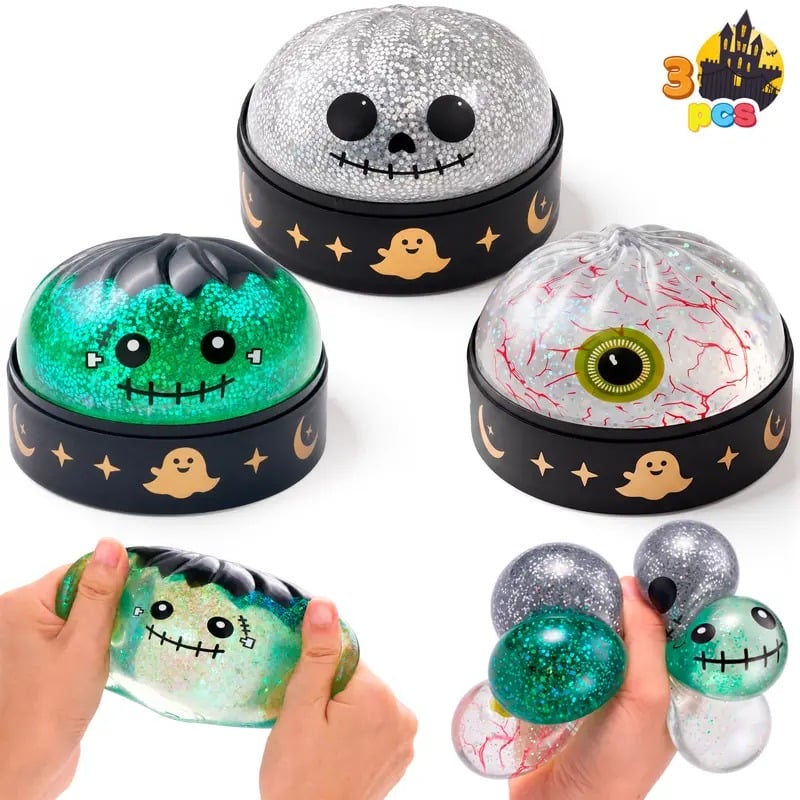 🎃👻Halloween Dumpling Stress Relief Toys with Steamer Storage Boxes