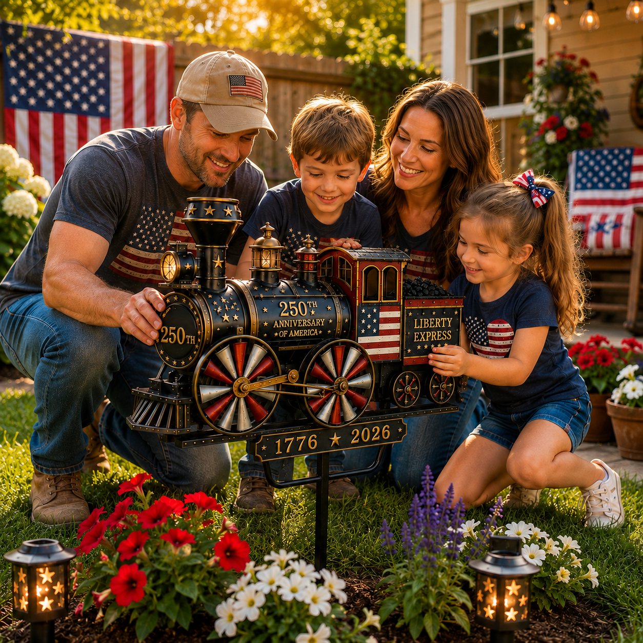 🔥Limited time 49% OFF🔥🚂USA 250th “Liberty Express” Train Garden Wind Spinner