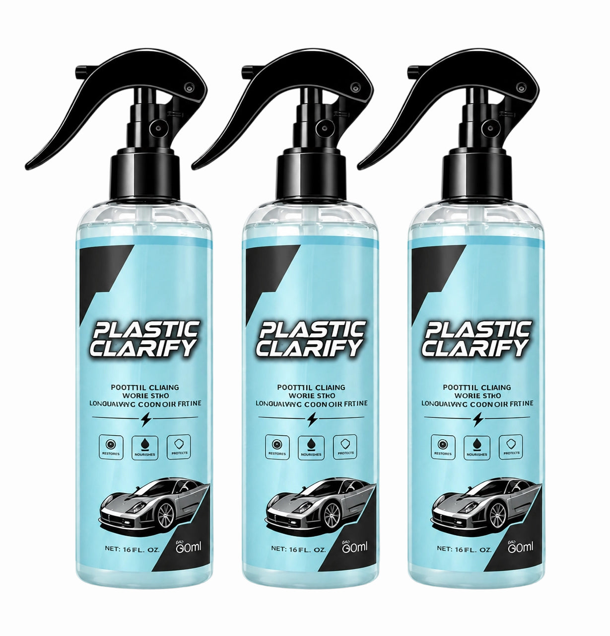 Car Plastic Trim Restorer Spray for Faded Surfaces