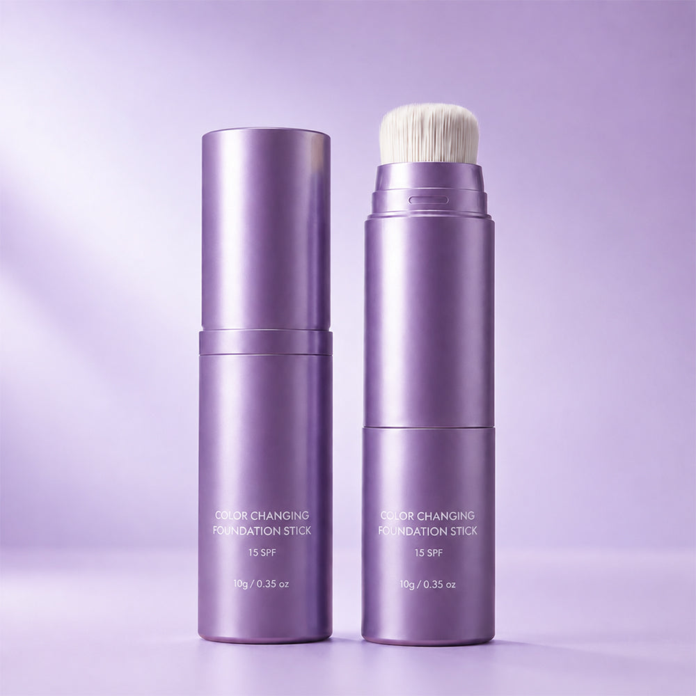 Color changing foundation sticks