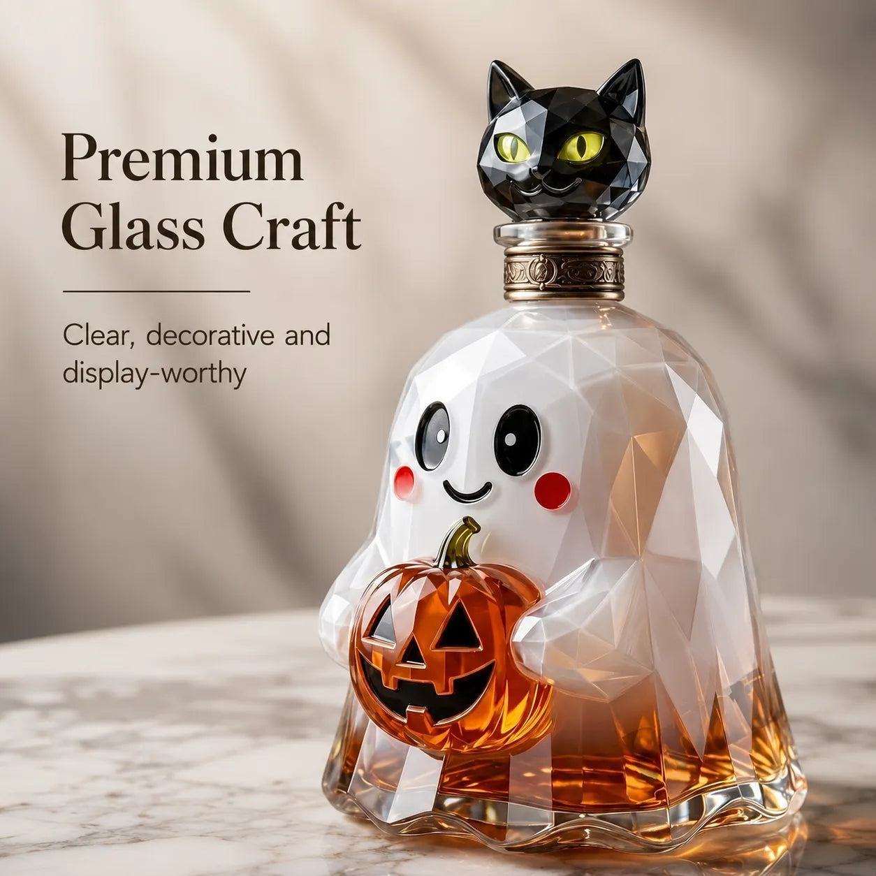 🔥HOT SALE🔥Ghost Pumpkin Halloween Decanter 🎃 Spooky Glass Whiskey Bottle 💥Buy 3 Get Free Shipment💥