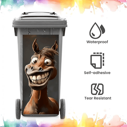 Creative Trash Can Sticker with Colourful Cartoon✨