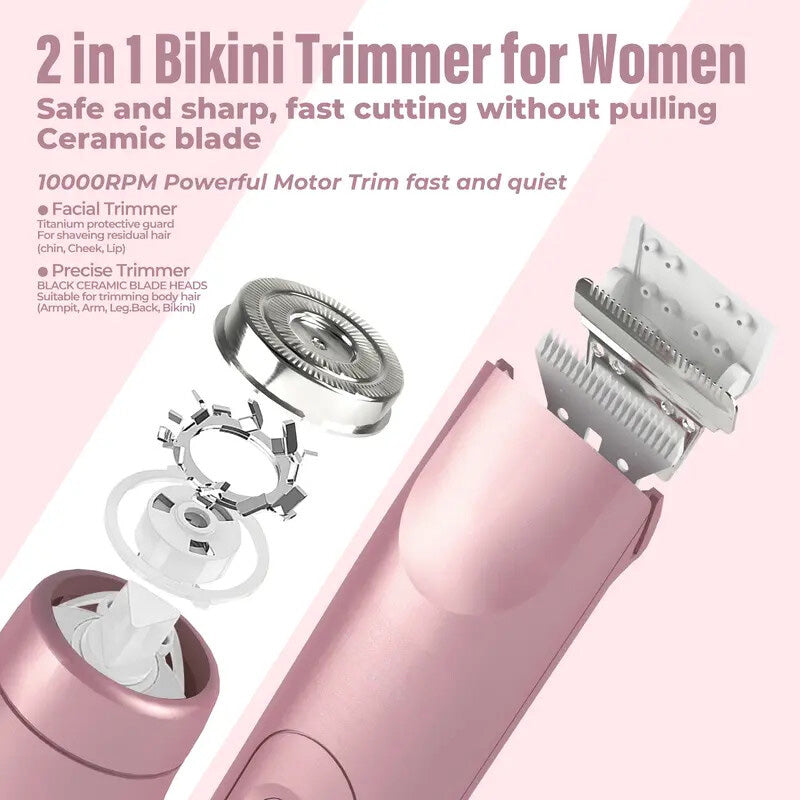 2-in-1 Painless Bikini Hair Trimmer