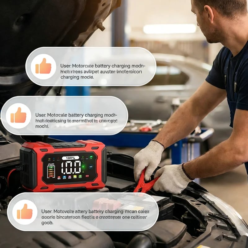 ⏳⏳Time-Limited Special⏰12V 6A Smart Car Battery Charger – Pulse Repair Technology, Auto Maintain & Desulfation