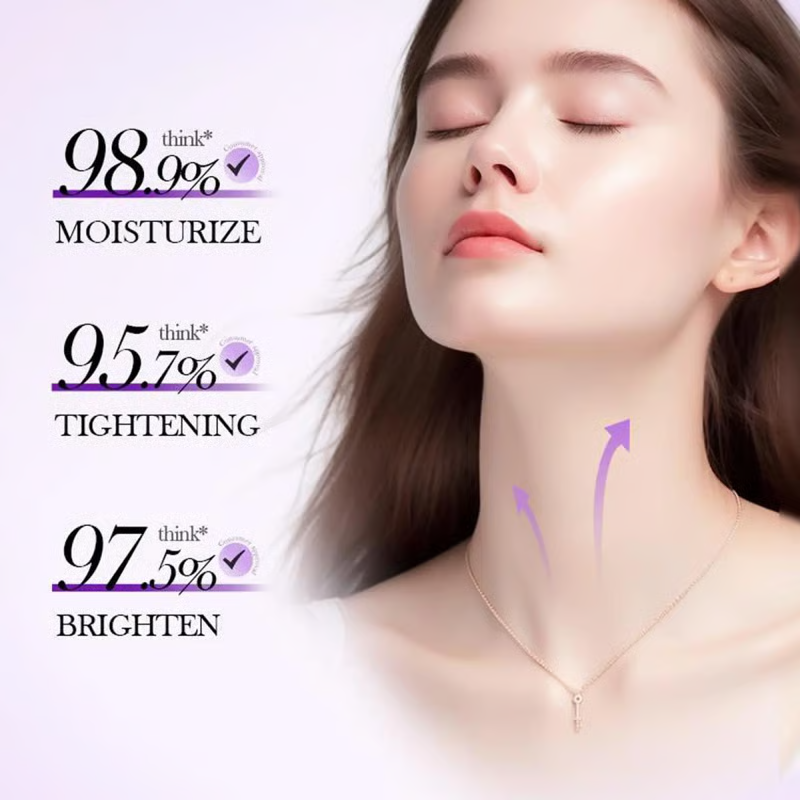 Roller Massage Neck Cream 🧴 Collagen & Hyaluronic Acid | Firms Neck, Reduces Wrinkles & Double Chin-eded