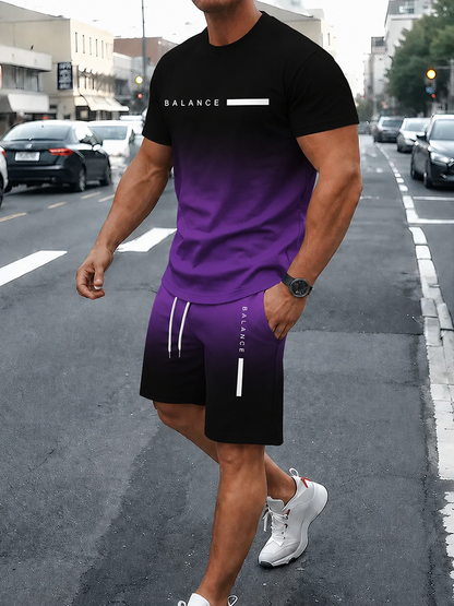 ⚡ Men's Gradient Fitness 2-Piece Set