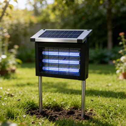 Solar Bug Zapper - For Bug Free Outdoor Nights