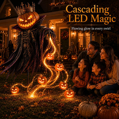 👑🎃 Pumpkin King Halloween Yard Decor|Solar Operated Day‐Night Ornament For Garden