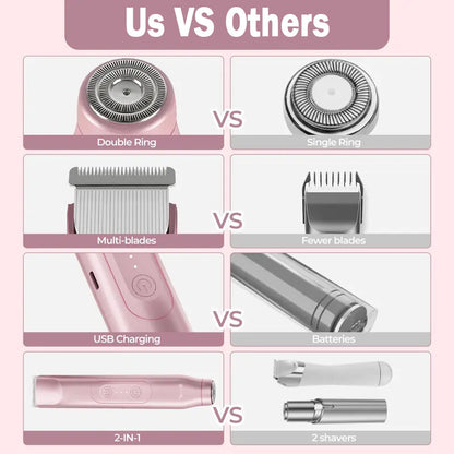 2-in-1 Painless Bikini Hair Trimmer