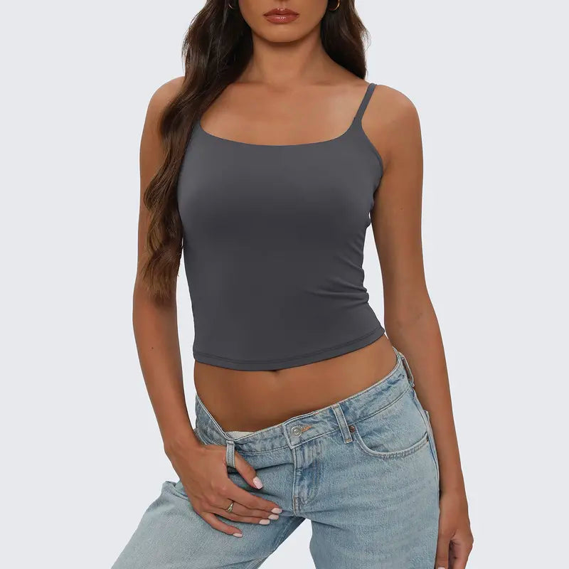 Women's Square Neck Cami Top - Chic & Versatile