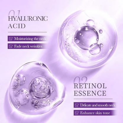 Roller Massage Neck Cream 🧴 Collagen & Hyaluronic Acid | Firms Neck, Reduces Wrinkles & Double Chin-eded
