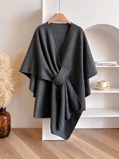 Women's Elegant Wrap Shawl with Belt