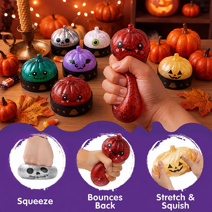 🎃👻Halloween Dumpling Stress Relief Toys with Steamer Storage Boxes