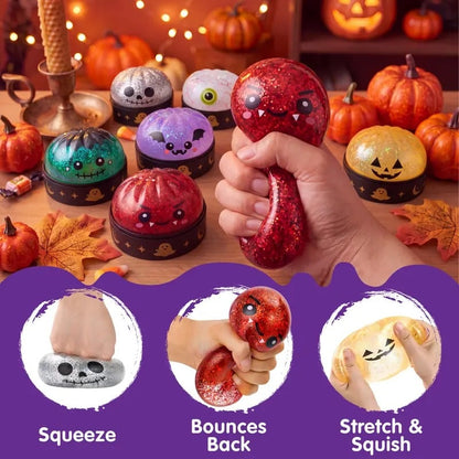 🎃👻Halloween Dumpling Stress Relief Toys with Steamer Storage Boxes