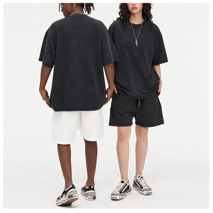 Vintage Washed Cotton Oversized T-Shirt – Unisex
