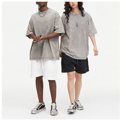 Vintage Washed Cotton Oversized T-Shirt – Unisex