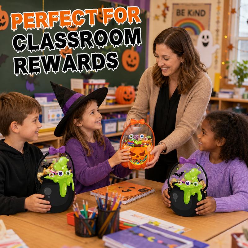 Halloween Goodie Bags Plastic Candy Gift Bags with Handle
